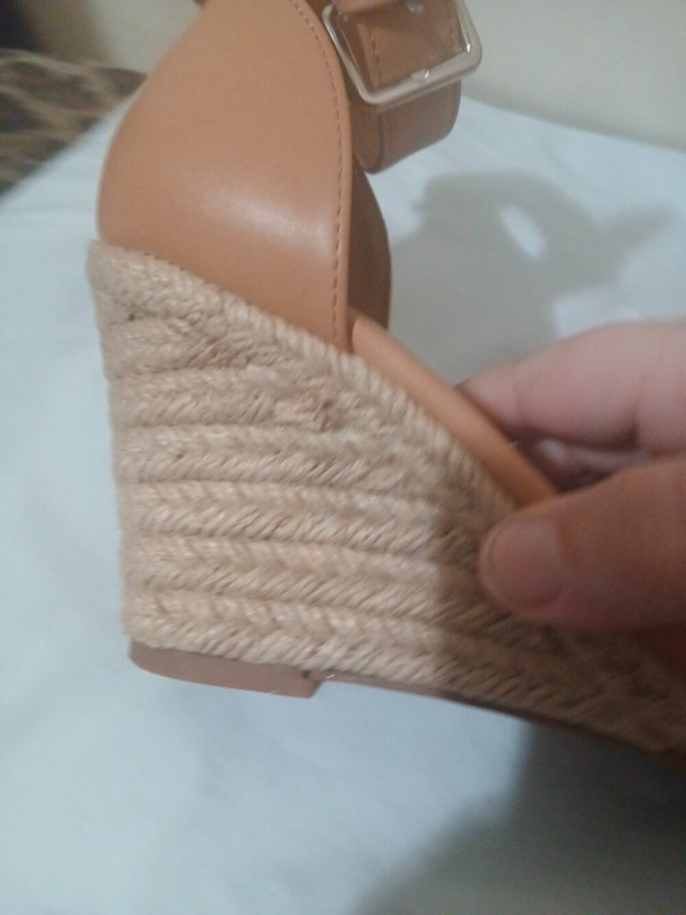 A New Day Women's Lola Espadrille Wedges Tan - Picture 3 of 7